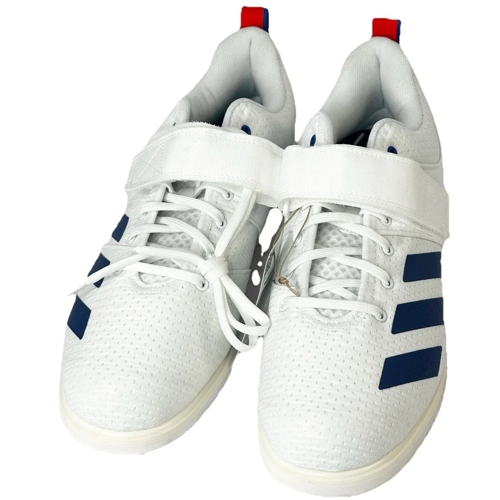 Adidas Men's Powerlift 5 Weightlifting Trainer Shoes Size 12 White Navy JP9878